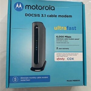Motorola MB8600 DOCSIS 3.1 Cable Modem - Approved for Comcast Xfinity, Cox